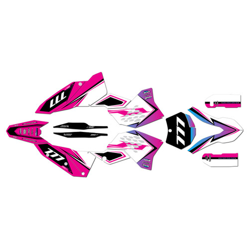 ktm 250sxf graphics kit 2008-2010 razor series magenta