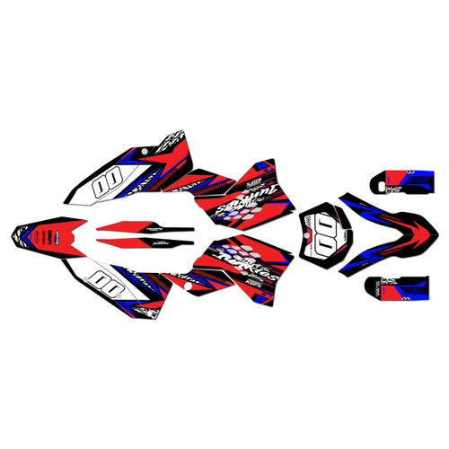 ktm 250xc graphics kit 2008-2010 rugged series red
