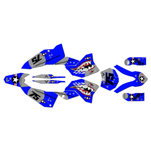 ktm 450xcf graphics kit 2008-2010 predator series blue