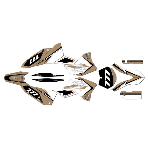 ktm 450xcf graphics kit 2008-2010 razor series tan