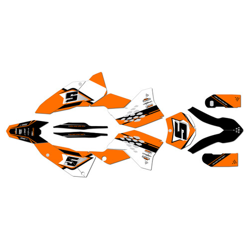 ktm 300xc graphics kit 2008-2010 venom series orange