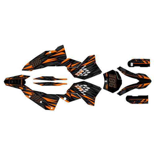 ktm 450xcf graphics kit 2008-2010 twitch series orange