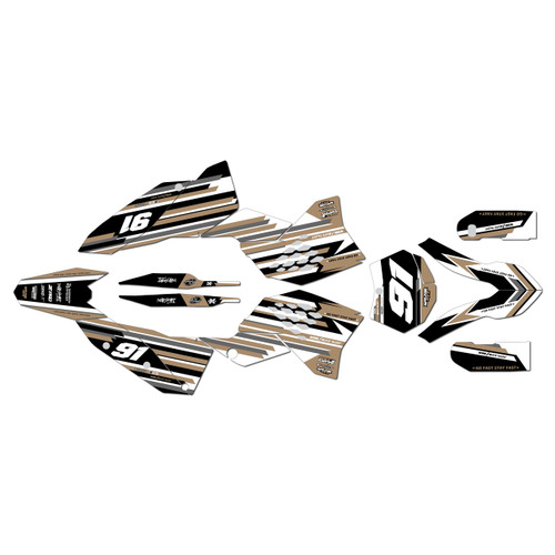 ktm 200exc graphics kit 2008-2011 coil series tan