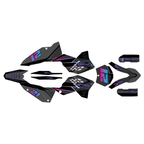ktm 125exc graphics kit 2008-2011 og-crew series magenta-shift