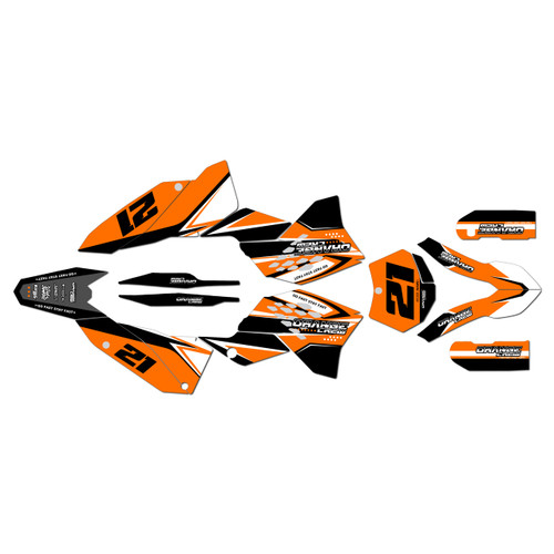 ktm 200exc graphics kit 2008-2011 og-crew series orange
