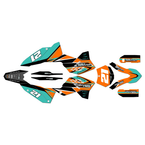 ktm 250exc graphics kit 2008-2011 og-crew series teal