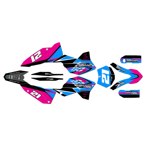 ktm 300exc graphics kit 2008-2011 og-crew series magenta
