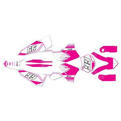 ktm 200exc graphics kit 2008-2011 splinter series magenta