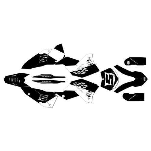 ktm 125exc graphics kit 2008-2011 venom series white