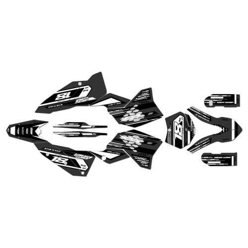 ktm 200exc graphics kit 2008-2011 warrior series white