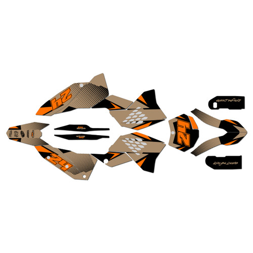 ktm 200xcw graphics kit 2008-2011 bold series tan