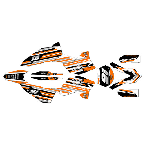 ktm 200xcw graphics kit 2008-2011 coil series orange