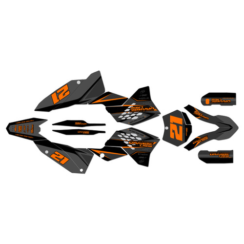 ktm 200xcw graphics kit 2008-2011 og-crew series orange-shift