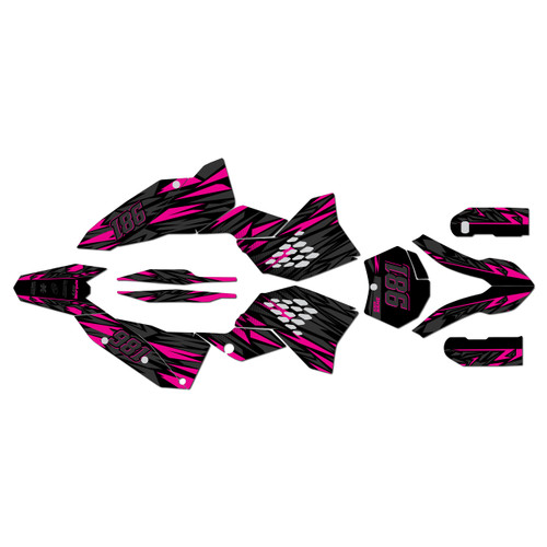 ktm 400xcw graphics kit 2008-2011 twitch series magenta