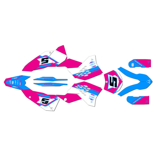 ktm 200xcw graphics kit 2008-2011 venom series magenta