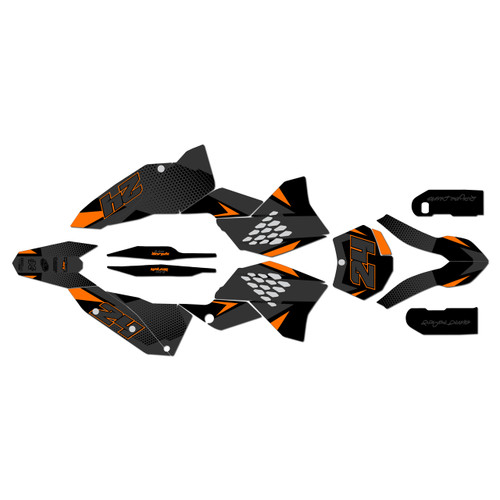 ktm 450exc graphics kit 2008-2011 bold series orange
