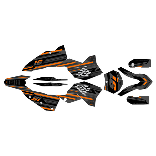 ktm 450exc graphics kit 2008-2011 coil series orange-shift