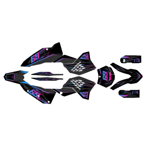 ktm 450exc graphics kit 2008-2011 guard series magenta-shift