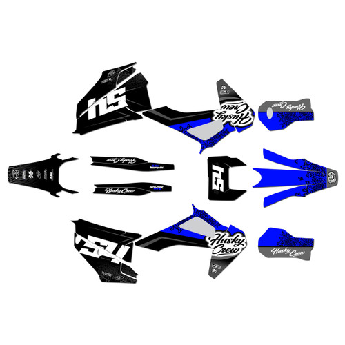 husqvarna te300 graphics kit 2020-2023 fatality series blue