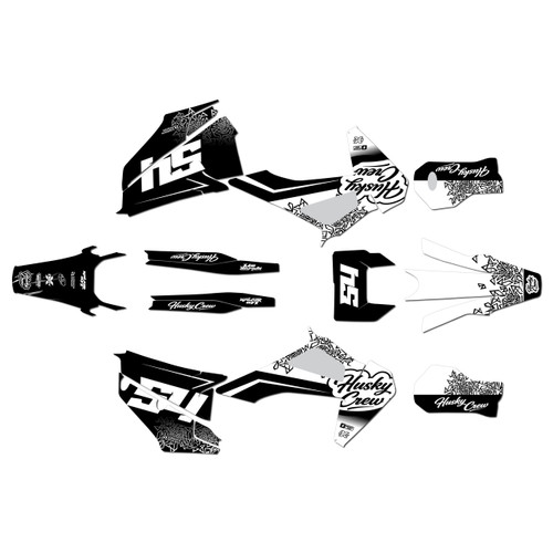 husqvarna te300 graphics kit 2020-2023 fatality series white