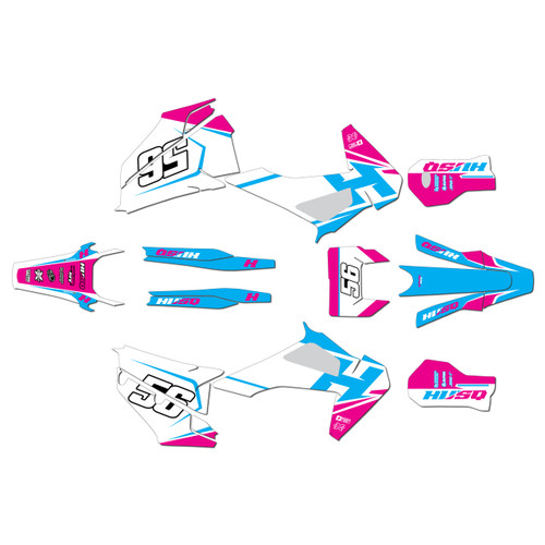 Husqvarna FE250 FE350 FE450 & FE501 graphics kit 2020-2023 ace series magenta