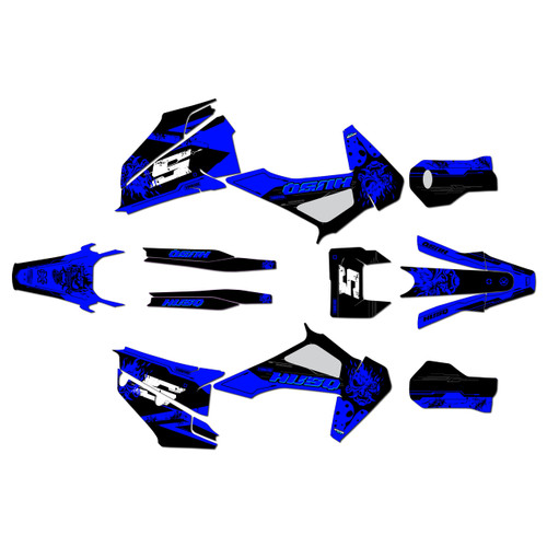 husqvarna te300 graphics kit 2020-2023 night series blue