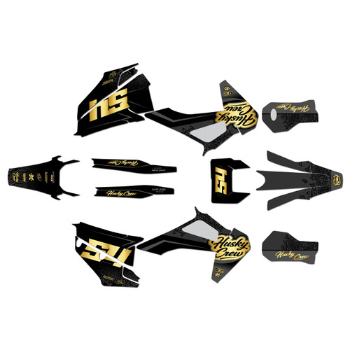 Husqvarna FE250 FE350 FE450 & FE501 graphics kit 2020-2023 fatality series gold