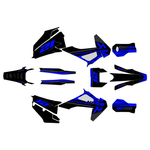 husqvarna te250 graphics kit 2020-2023 serenity series blue-shift