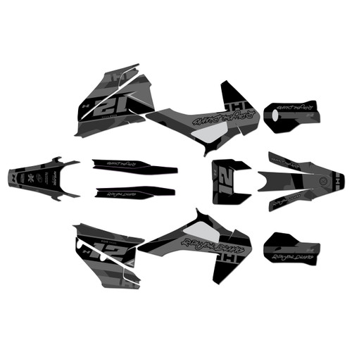 husqvarna te250 graphics kit 2020-2023 splash series smoke