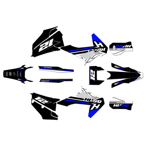 husqvarna te300 graphics kit 2020-2023 serenity series blue