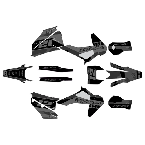 husqvarna te300 graphics kit 2020-2023 splash series smoke