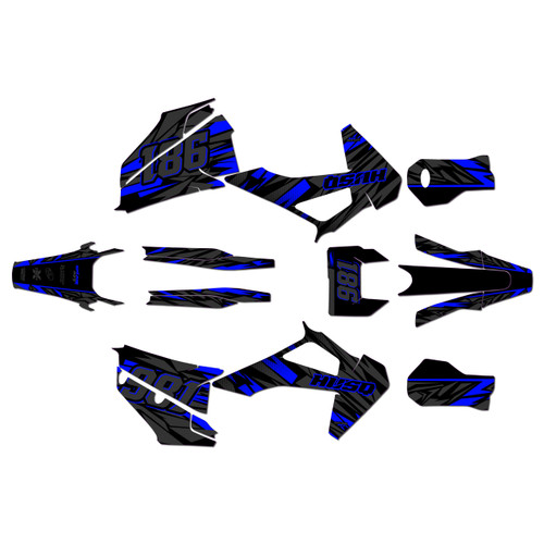 husqvarna te150 graphics kit 2020-2023 twitch series blue