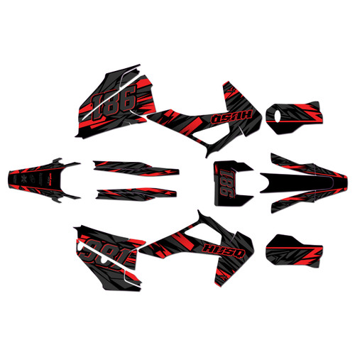 husqvarna te150 graphics kit 2020-2023 twitch series red
