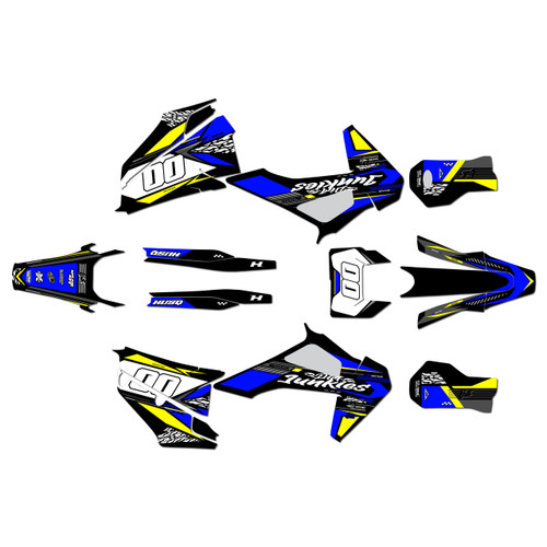 Husqvarna FE250 FE350 FE450 & FE501 graphics kit 2020-2023 rugged series blue