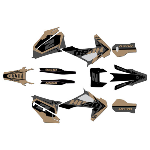 husqvarna fe350 graphics kit 2020-2023 razor series tan
