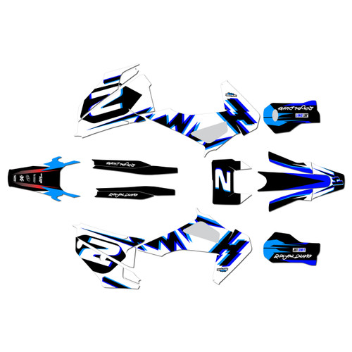 husqvarna te250 graphics kit 2020-2023 vizion series blue