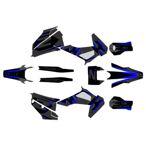 husqvarna te250 graphics kit 2020-2023 vizion series blue-shift