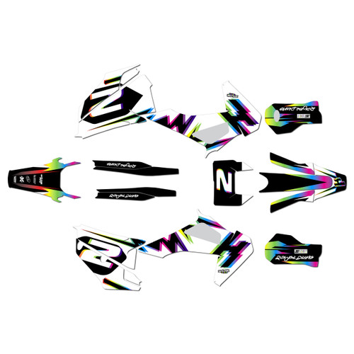Husqvarna TE150 TE250 TE300 graphics kit 2020-2023 vizion series rainbow