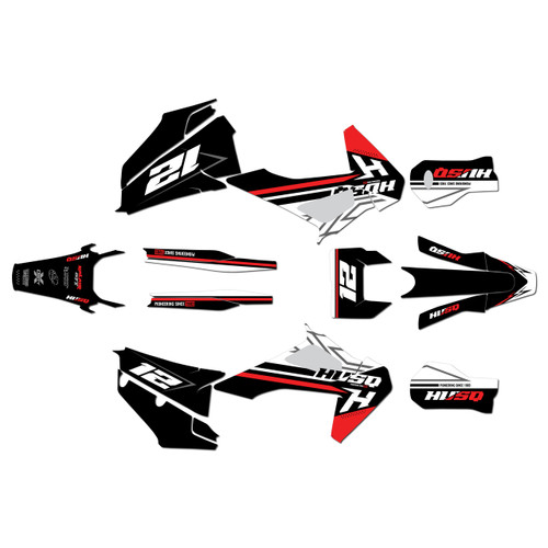 husqvarna fe350 graphics kit 2020-2023 serenity series red