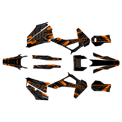 husqvarna fe250 graphics kit 2020-2023 twitch series orange