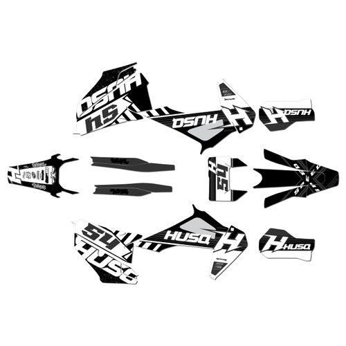 husqvarna fe350 graphics kit 2020-2023 split series white