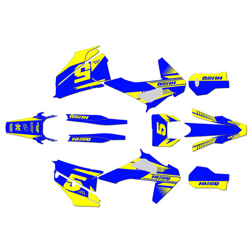 husqvarna fe350 graphics kit 2020-2023 turbo series yellow