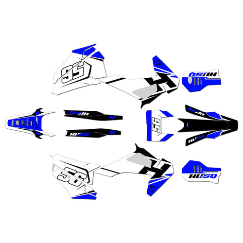 husqvarna fe450 graphics kit 2020-2023 ace series blue