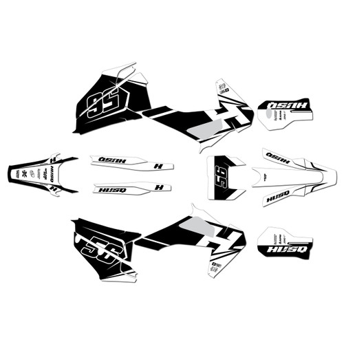 husqvarna fe450 graphics kit 2020-2023 ace series white