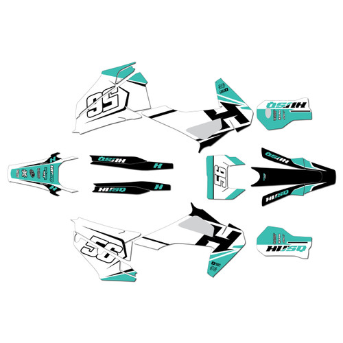 husqvarna fe501 graphics kit 2020-2023 ace series teal