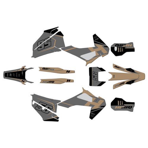 husqvarna fe501 graphics kit 2020-2023 ace series tan