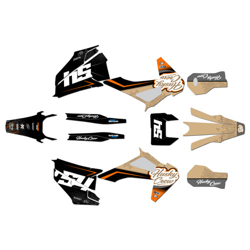 husqvarna fe450 graphics kit 2020-2023 fatality series tan