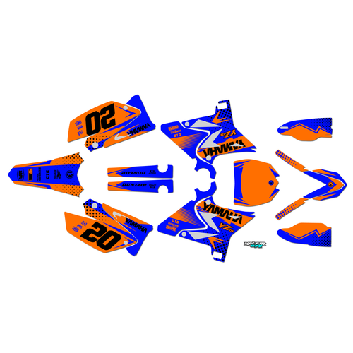 Graphics Kit for Yamaha YZ250 UFO RESTYLED (2002-2014) Spear Series