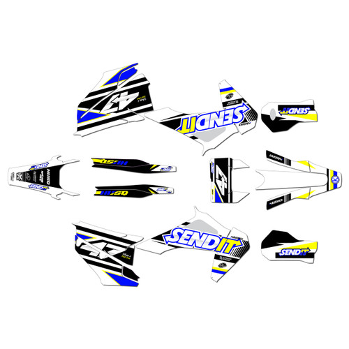 husqvarna fe450 graphics kit 2020-2023 fresh series blue