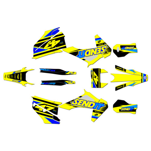 husqvarna fe450 graphics kit 2020-2023 fresh series yellow